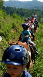 Kids Ride At Smoky Mountain Trail Rides